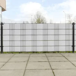Tuinafscheidingen*vidaXL Balkonschermen 10 st 255x19 cm poly rattan Wit
