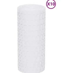 Tuinafscheidingen*vidaXL Balkonschermen 10 st 255x19 cm poly rattan Wit