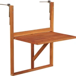 Tuinmeubelen*vidaXL Balkontafel hangend 64,5x44x80 cm massief acaciahout