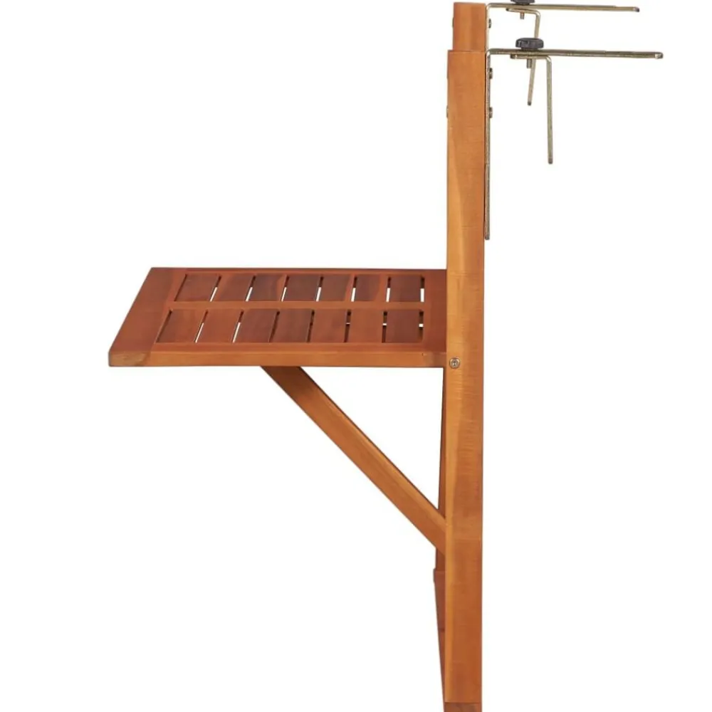 Tuinmeubelen*vidaXL Balkontafel hangend 64,5x44x80 cm massief acaciahout