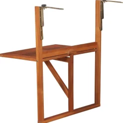 Tuinmeubelen*vidaXL Balkontafel hangend 64,5x44x80 cm massief acaciahout