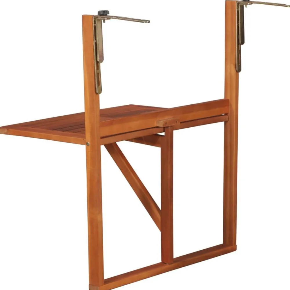 Tuinmeubelen*vidaXL Balkontafel hangend 64,5x44x80 cm massief acaciahout