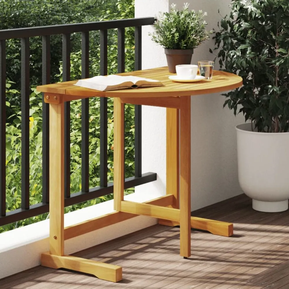 Tuinmeubelen*vidaXL Balkontafel inklapbaar 90x60x72 cm massief acaciahout