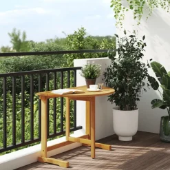 Tuinmeubelen*vidaXL Balkontafel inklapbaar 90x60x72 cm massief acaciahout