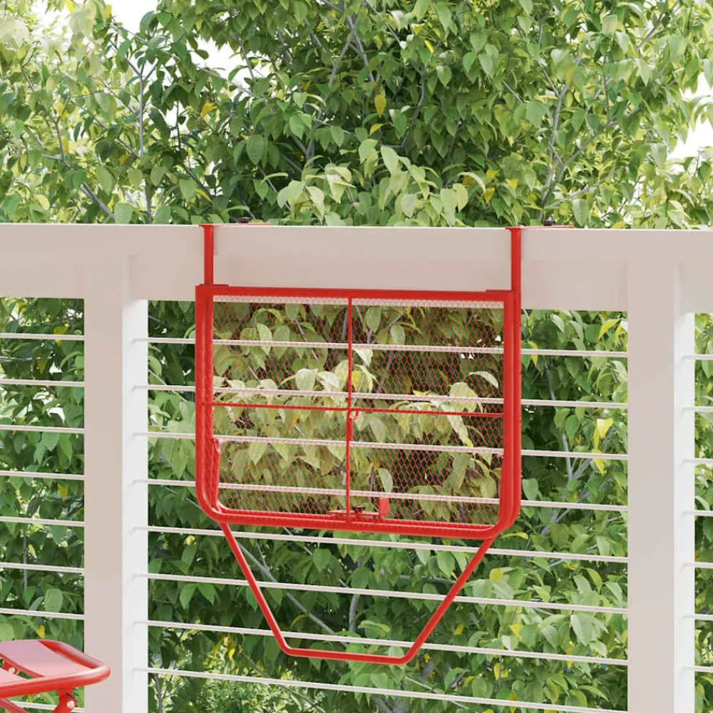 Tuinmeubelen*vidaXL Balkontafel 60x40 cm staal Rood
