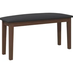 Bank 90 cm massief hout rubber bruin>vidaXL Outlet