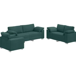 Bank 3 pcs 219 x 80 x 82 cm Linnen-mix stof>vidaXL Online