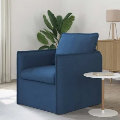 Banken*vidaXL Bank 75 x 82 x 85 cm Stof Blauw