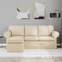 Bank Crème 195 x 138 x 80 cm Stof><noscript><img width=