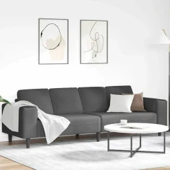Bank 250 x 77 x 76 cm Katoen Stof>vidaXL