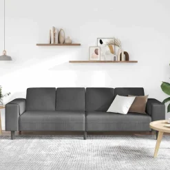 Bank 250 x 77 x 76 cm Katoen Stof><noscript><img width=