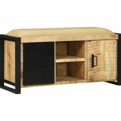 Bank Kast Bruin 100 x 35 x 50 cm Massief mangohout><noscript><img width=
