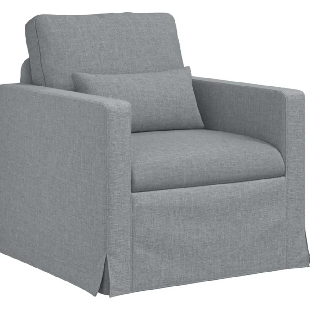 Banken*vidaXL Bank 78 x 78 x 80 cm Stof Lichtgrijs
