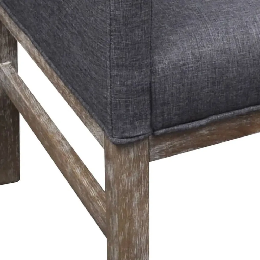 Bank met gevoerde kussens stof rubberwood>vidaXL Best
