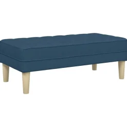 Bankjes*vidaXL Bank met kussen 113 x 57 x 39 cm Stof Blauw