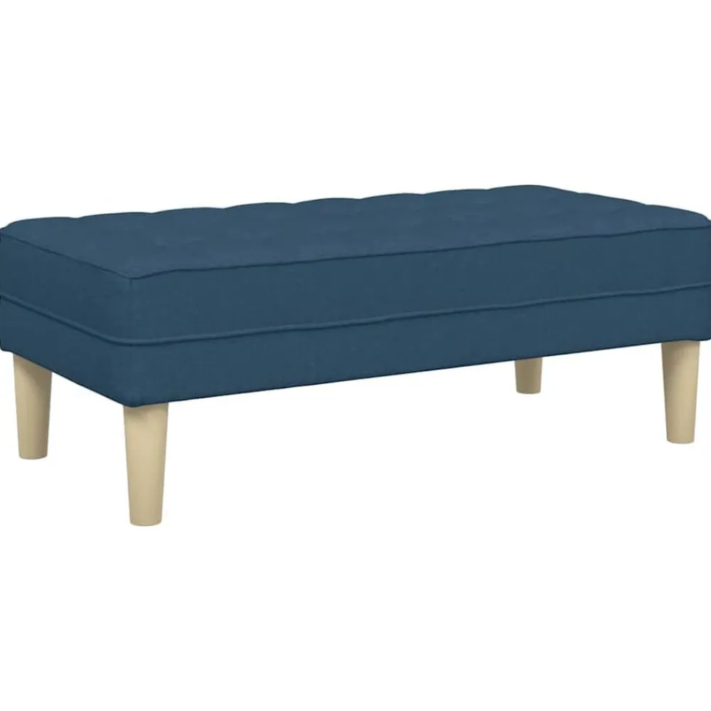 Bankjes*vidaXL Bank met kussen 113 x 57 x 39 cm Stof Blauw