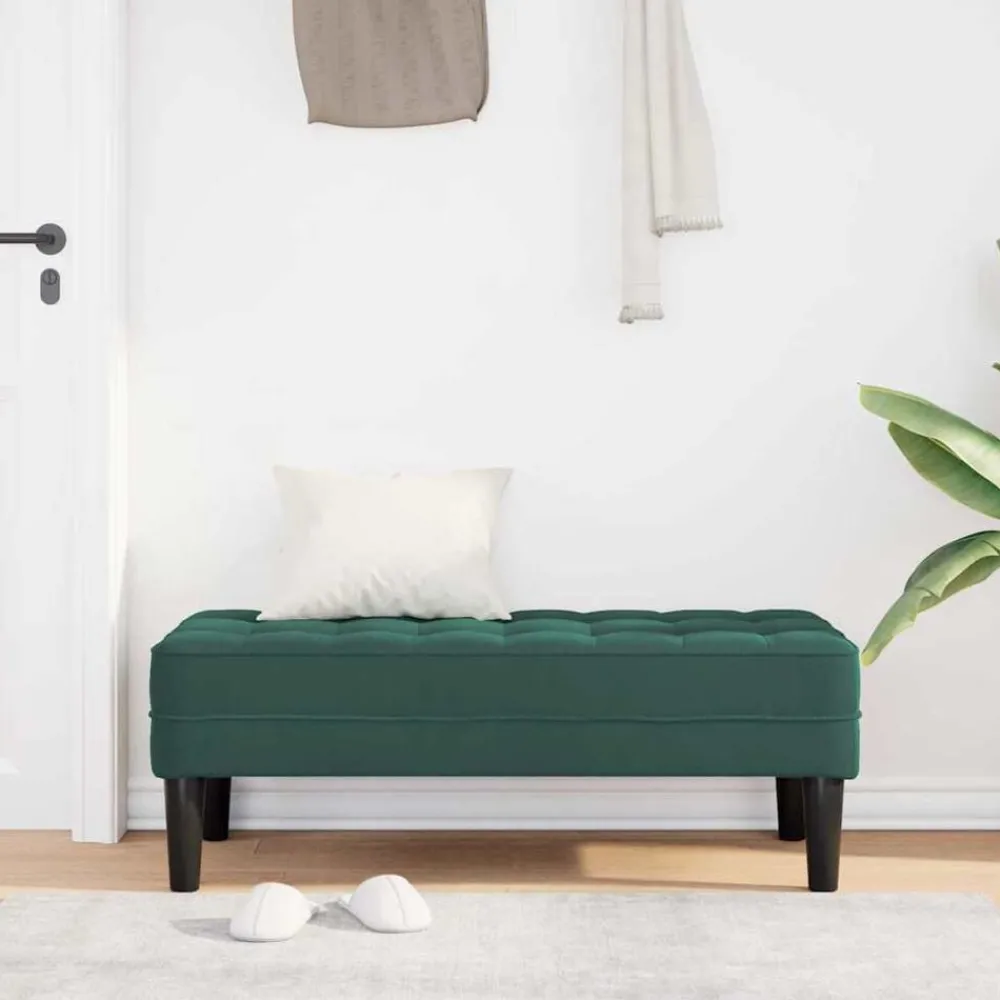 Bank met kussen 113 x 57 x 39 cm Fluweel>vidaXL New
