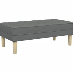Bankjes*vidaXL Bank met kussen 113 x 57 x 39 cm Stof Donkergrijs