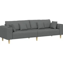 Bank met kussen 250 x 77 x 76 cm Stof>vidaXL Outlet