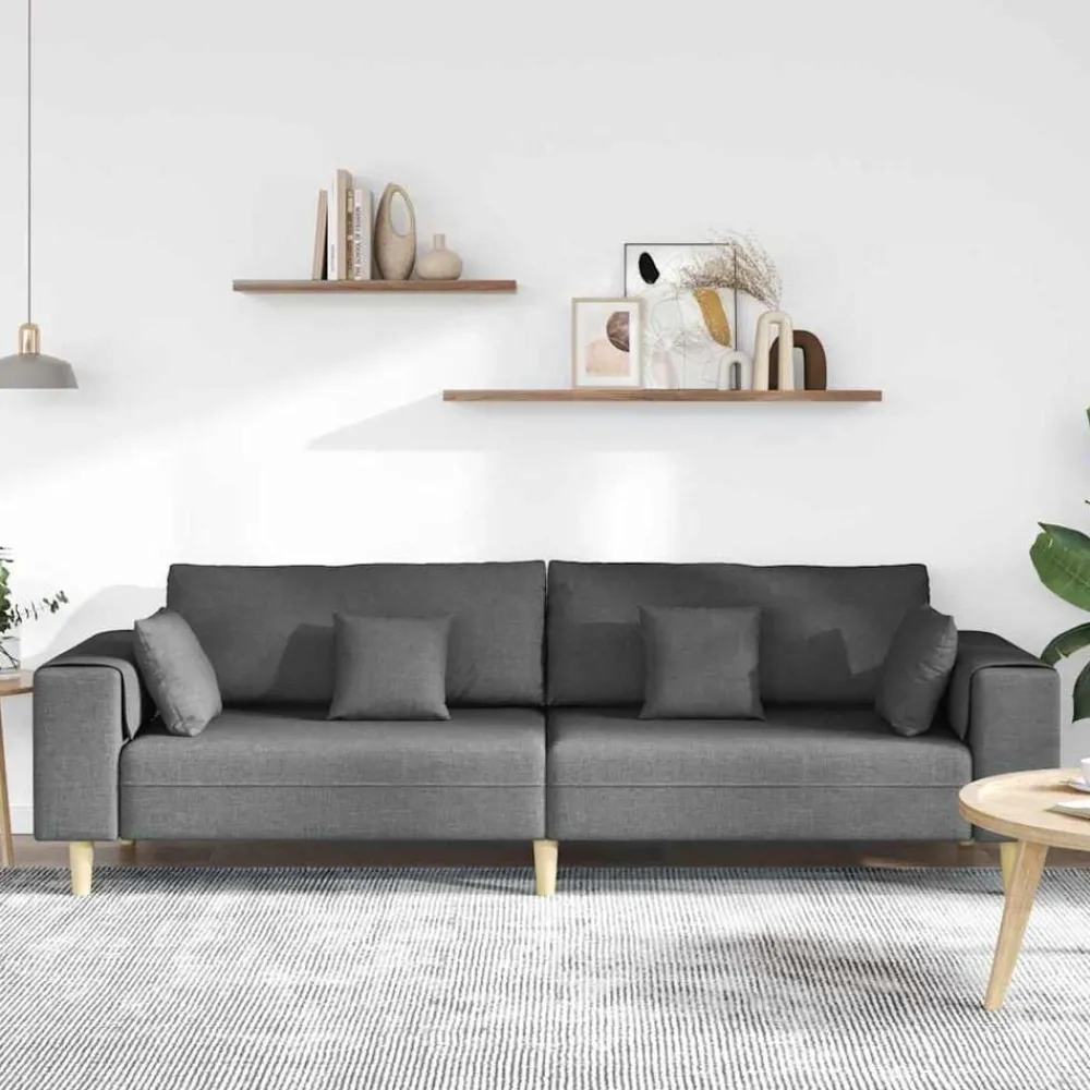 Bank met kussen 250 x 77 x 76 cm Stof>vidaXL Outlet