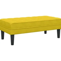 Bankjes*vidaXL Bank met kussen 113 x 57 x 39 cm Fluweel Geel