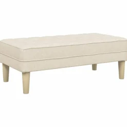 Bankjes*vidaXL Bank met kussen 113 x 57 x 39 cm Stof Linnen
