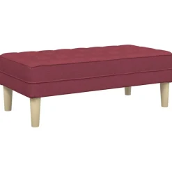 Bankjes*vidaXL Bank met kussen 113 x 57 x 39 cm Stof Wijnrood