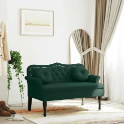Bank met kussens 120,5x65x75 cm fluweel>vidaXL Hot