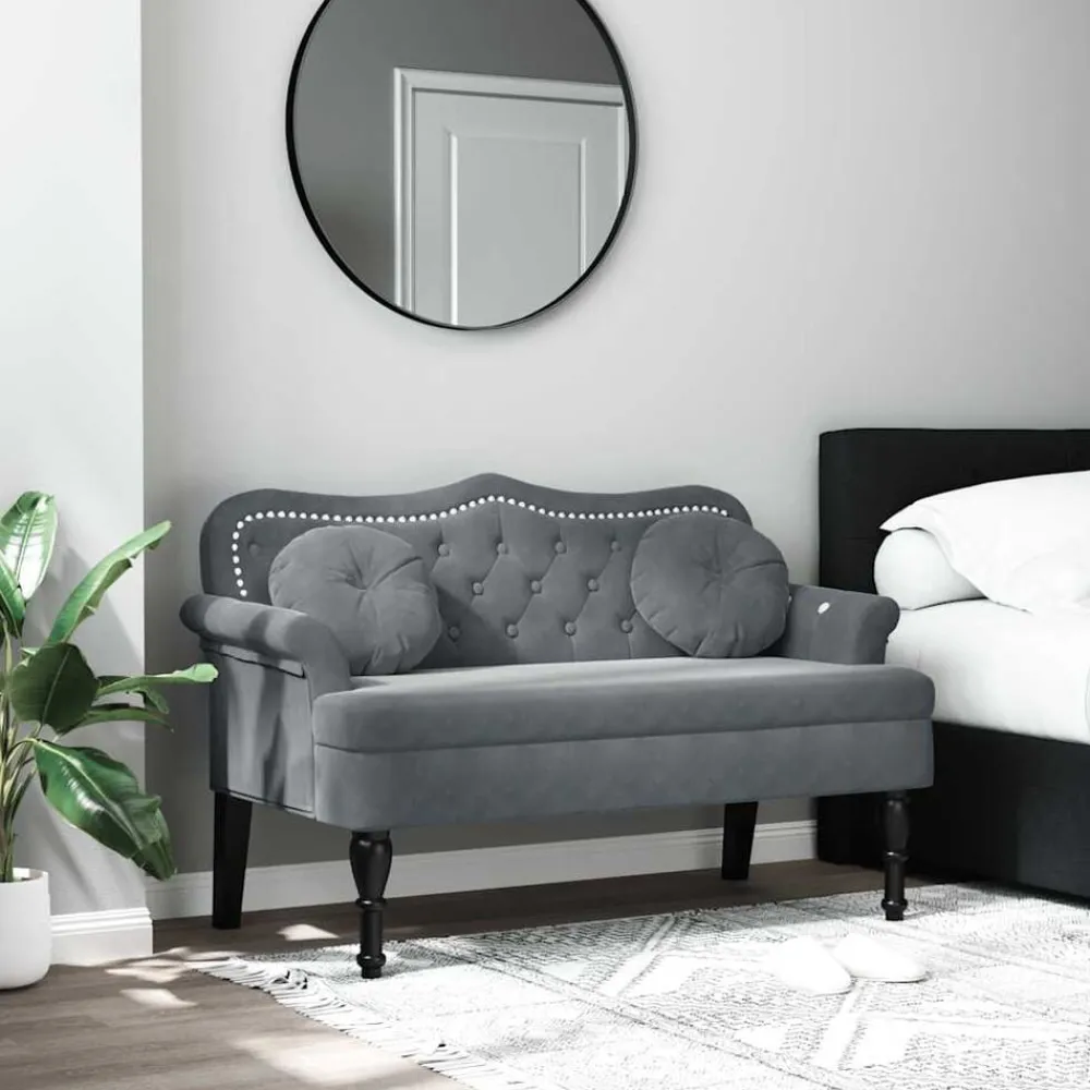 Bank met kussens 120,5x65x75 cm fluweel>vidaXL Sale