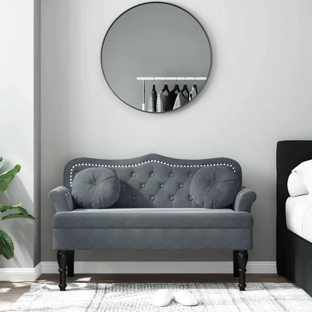 Bank met kussens 120,5x65x75 cm fluweel>vidaXL Sale