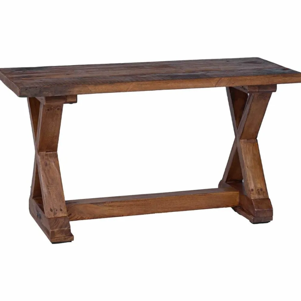 Bankjes*vidaXL Bank Naturel 85 x 35 x 46 cm Massief gerecycled hout