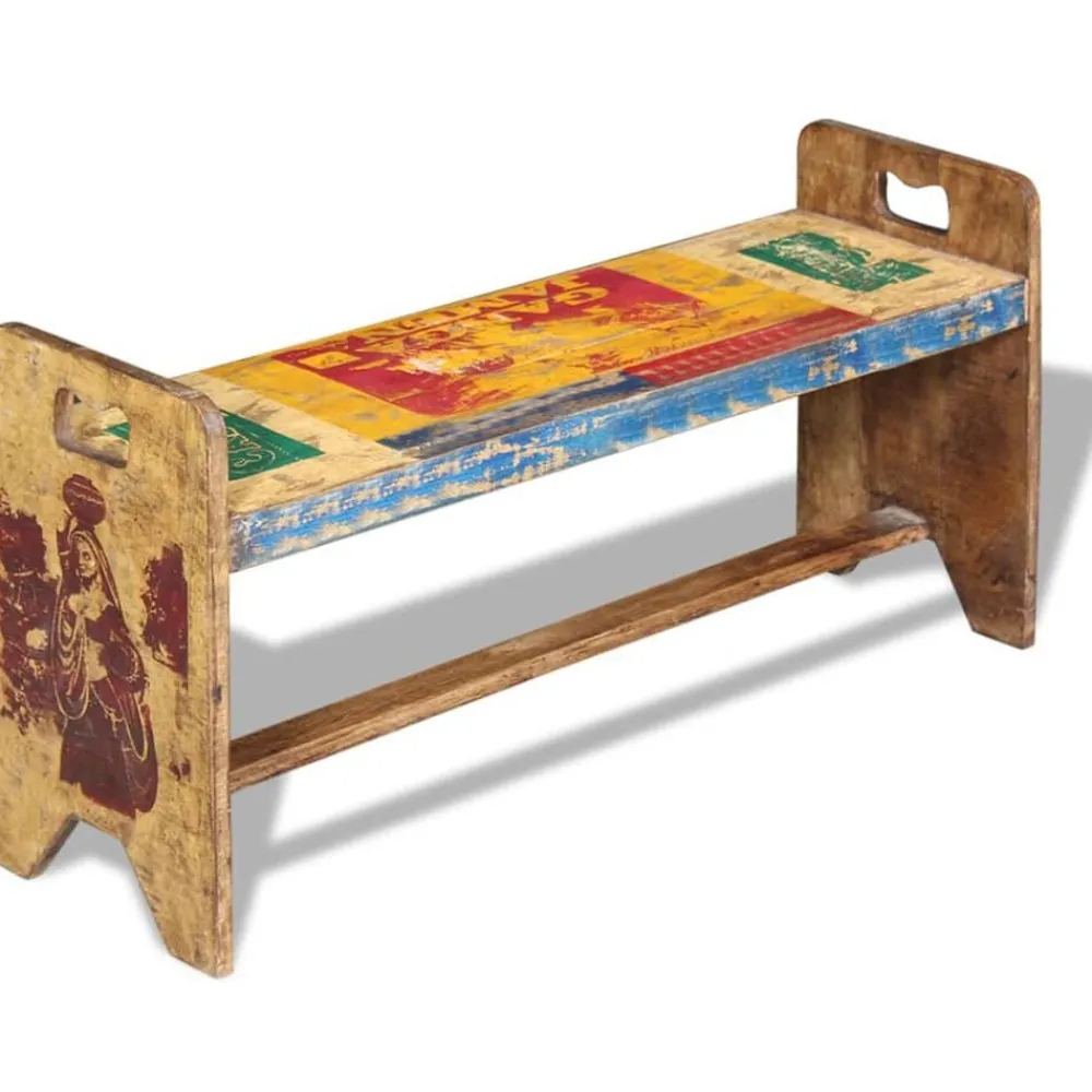 Bank 100x30x50 cm massief gerecycled hout>vidaXL Best