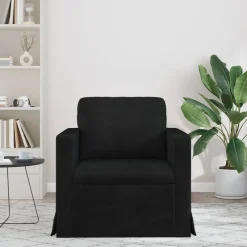 Banken*vidaXL Bank 78 x 78 x 80 cm Fluweel Zwart