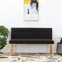 Bankjes*vidaXL Bankje 140 cm fluweel Zwart