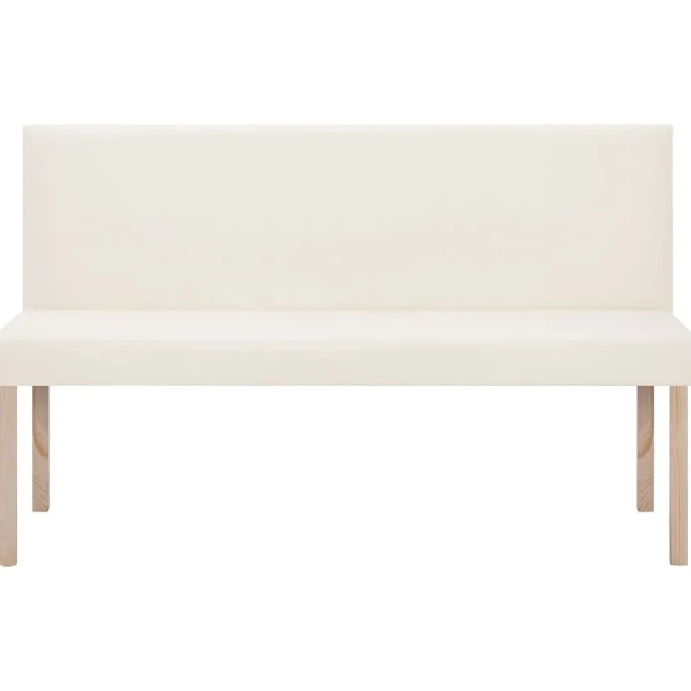 Bankjes*vidaXL Bankje 139,5 cm kunstleer crème Crème