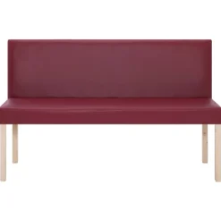 Bankje 139,5 cm kunstleer wijn><noscript><img width=