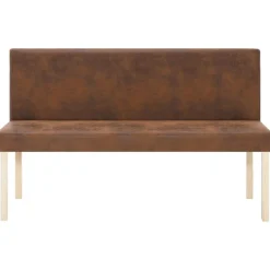 Bankjes*vidaXL Bankje 139,5 cm kunstsuède bruin