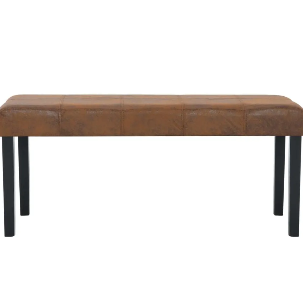 Bankjes*vidaXL Bankje 106 cm kunstsuède Bruin