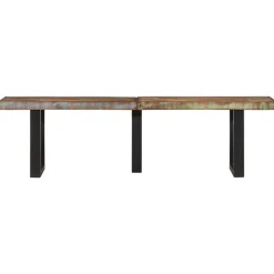 Bankje 160 cm massief gerecycled hout en staal>vidaXL Best