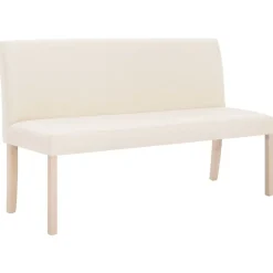 Bankje 139,5 cm polyester crème>vidaXL Best