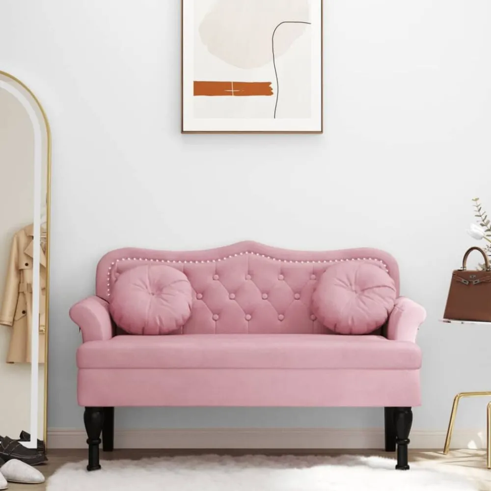 Bankje met kussens 120,5x65x75 cm fluweel>vidaXL Discount