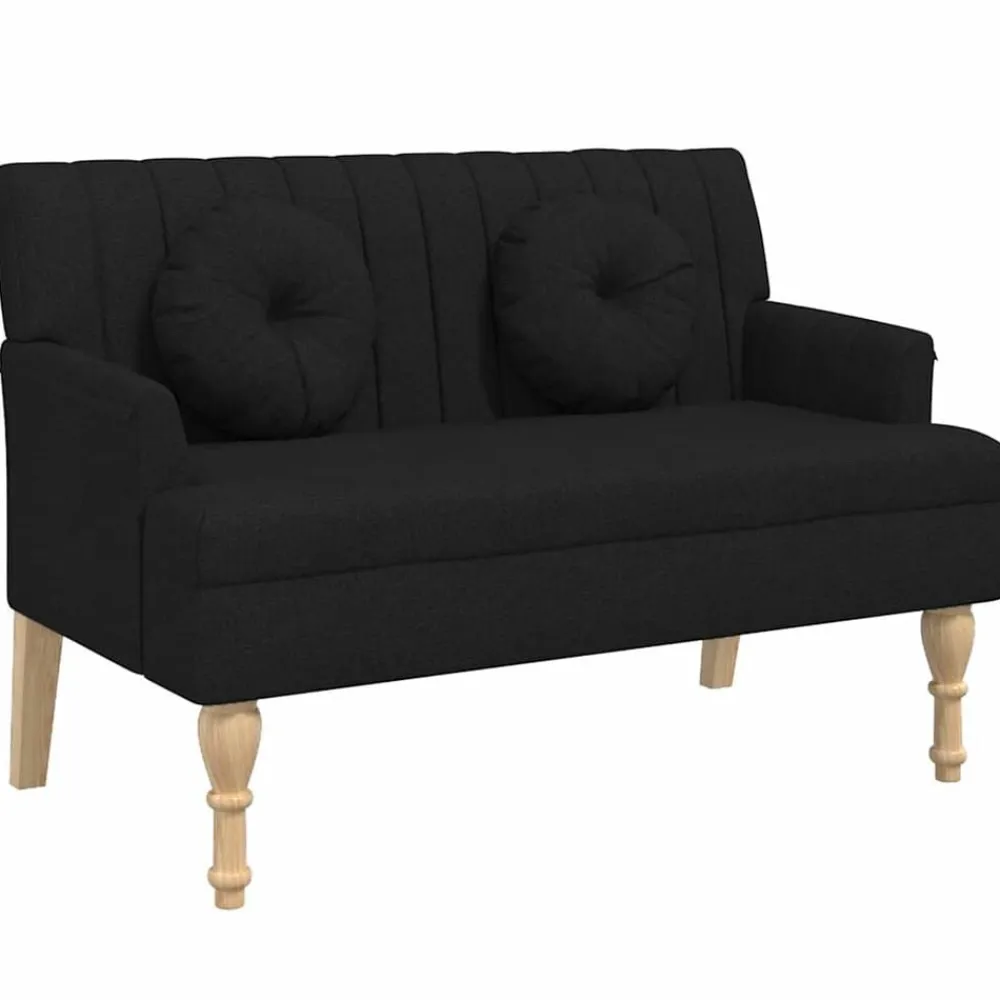 Bankje met kussens 113x64,5x75,5 cm stof>vidaXL Hot