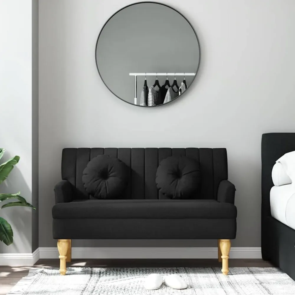 Bankje met kussens 113x64,5x75,5 cm stof>vidaXL Hot