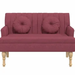 Bankje met kussens 113x64,5x75,5 cm stof><noscript><img width=