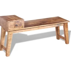 Bankje met lade 120x36x60 cm massief mangohout><noscript><img width=
