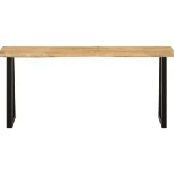 Bankje met natuurlijke rand 105 cm massief mangohout>vidaXL