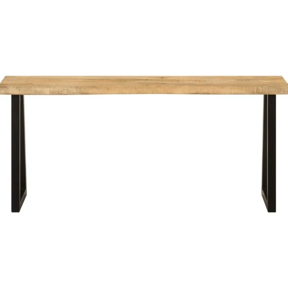Bankje met natuurlijke rand 105 cm massief mangohout>vidaXL