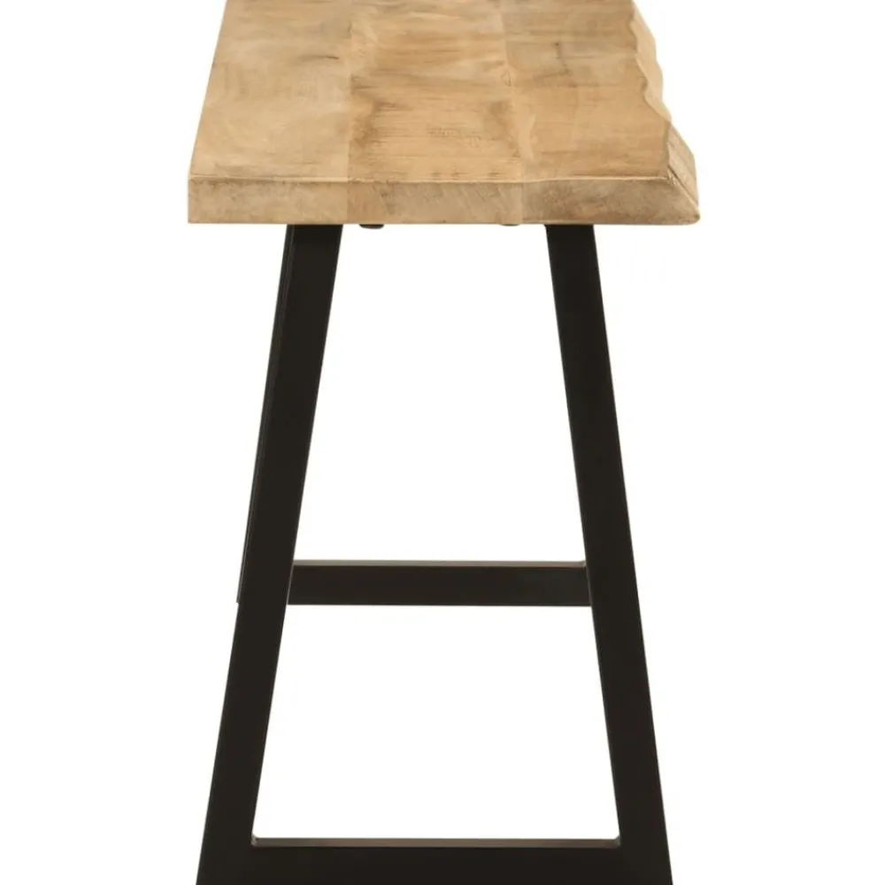Bankje met natuurlijke rand 105 cm massief mangohout>vidaXL