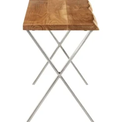 Bankjes*vidaXL Bankje met natuurlijke rand 105 cm massief acaciahout Zilver