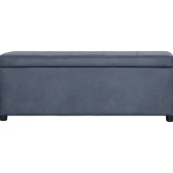 Bankje met opbergvak 116 cm kunstsuède>vidaXL Outlet